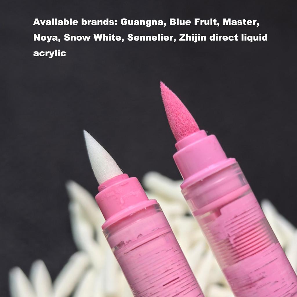 10pcs Straight Liquid Acrylic Pen Tip, Soft Tip, No Need To Press, Student Painting , Color Stacking Pen Tip