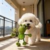 Yousheng Haustierspielzeug Cartoon Ente Frosch Design Hund Kauspielzeug mit Geräuschfunktion Bissfest Tauziehen Interaktiv Zähne Schleifen Hund