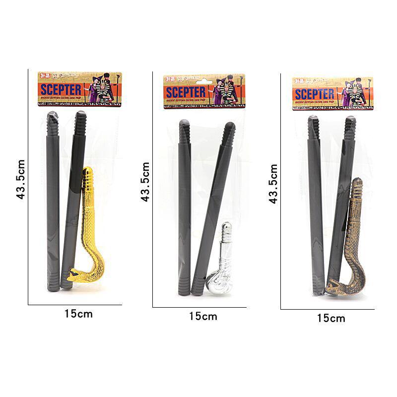 Snake Head Scepter Toy Skull Head Pharaoh King'S Magical Wands Cosplay Props