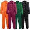 Tuta Unisex di Halloween Costume da Prigioniero Arancione Rosso Tuta Intera Cosplay da Uomo Tuta da Lavoro Tuta da Saldatura Meccanico Riparazione Auto