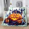 1pc Pumpkin Halloween Blanket  Seasonal Home Decorative Throw for All Seasons, Living Room, Travel, Camping, Car Blankets