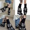 Women Ruffle Lace Leg Warmer Sweet Knee Highs Socks Mesh Flared Leg Socks Princess Leg Sleeves Halloween Costumes