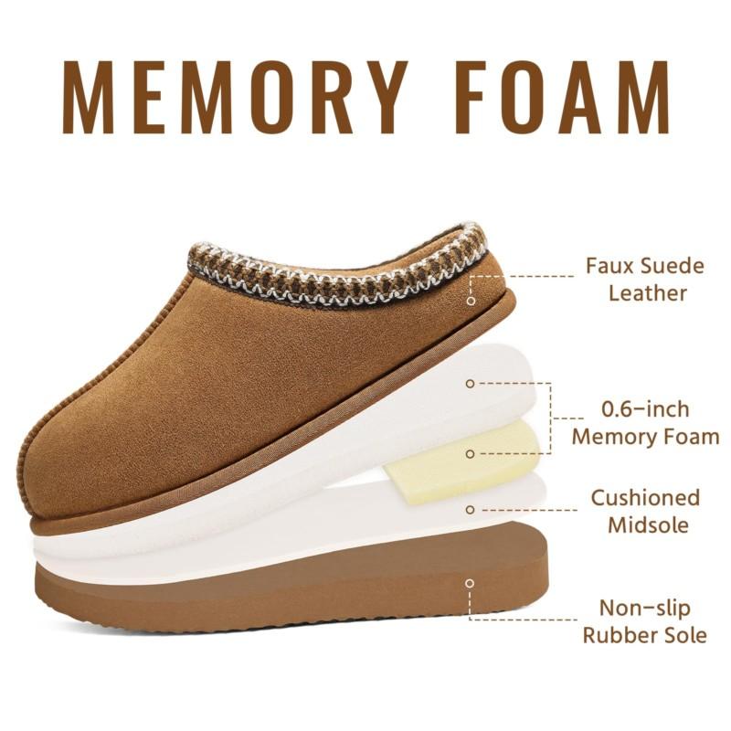 Mote Smil Vinter Slip-On Memory Foam Pelskledde Sko for Kvinner Mote Ekte Semsket Skinn Fuzzy Tøfler Innendørs Utendørs Fluffy Hjemmesko