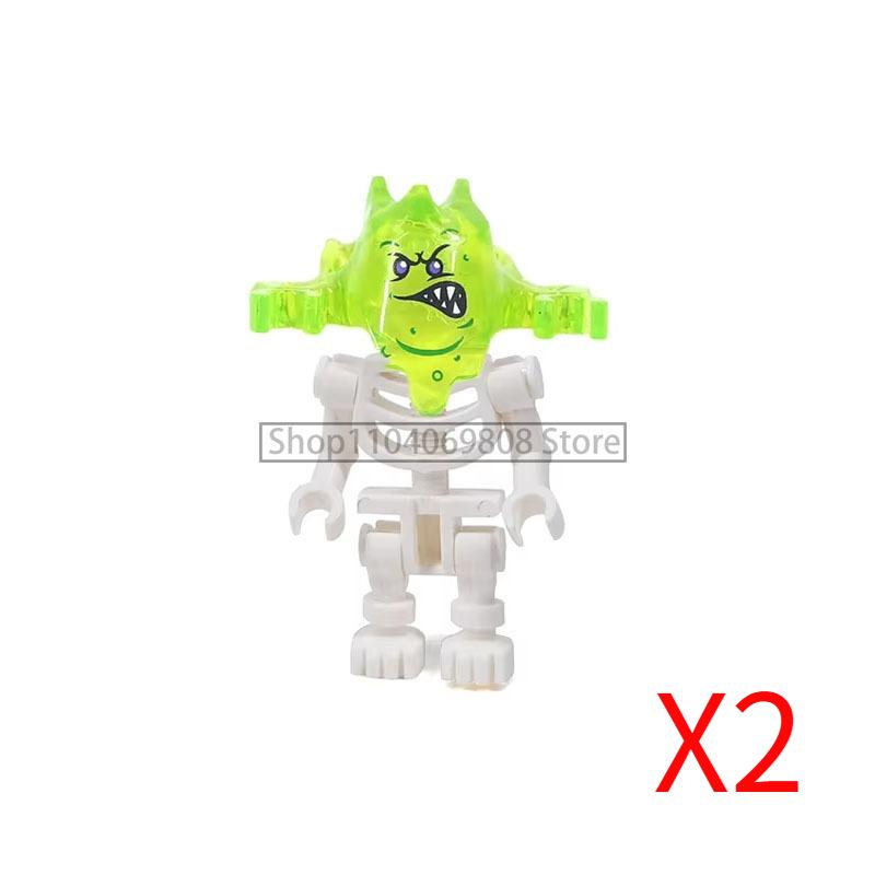MOC Halloween Building Blocks Skeleton Army Knight Figures Flame Horse Medieval Vampire Furniture Assembly DIY Bricks Toys Gifts