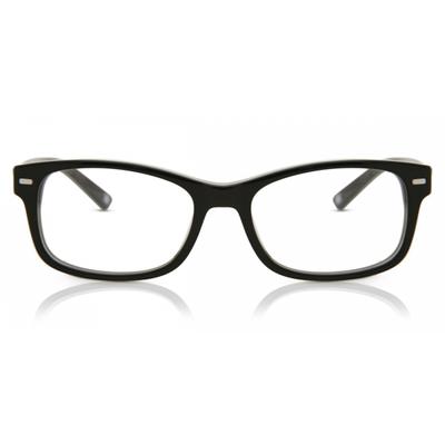 Full Rim Square Black White Smartbuy Collection Rumbo Am87 Fashion Unisex Eyeglasses