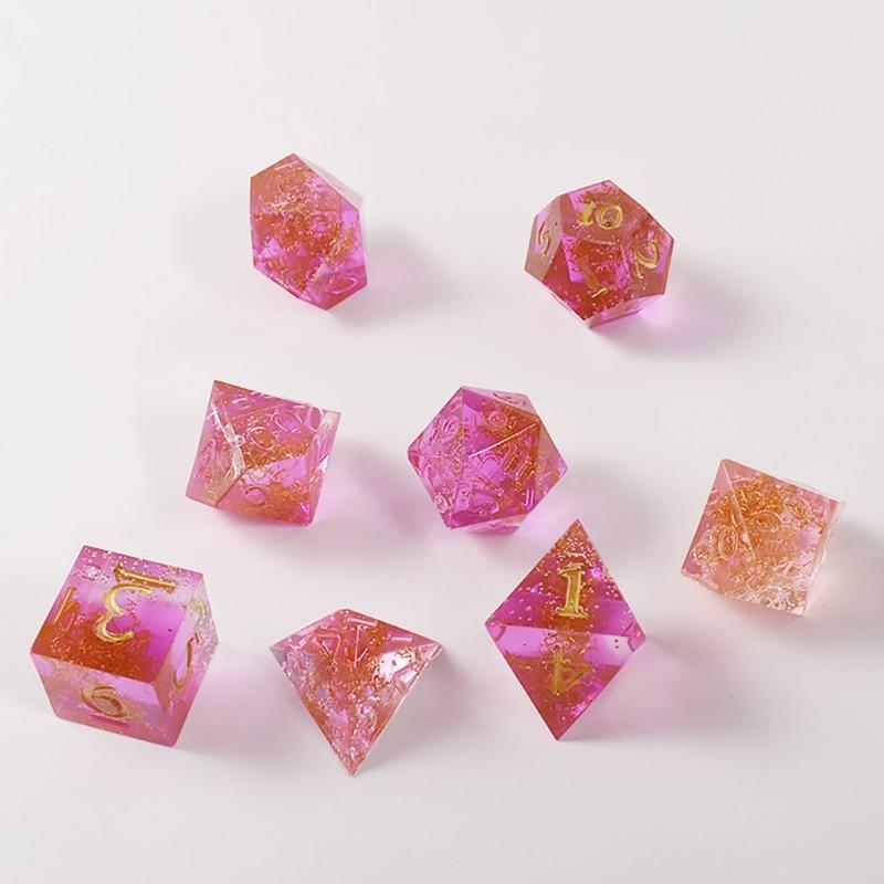 7 Shapes Dices Square Triangle Dices Mold Dices Digital Game Silicone Mould Crystal Epoxy Resin Mold with Storage Box