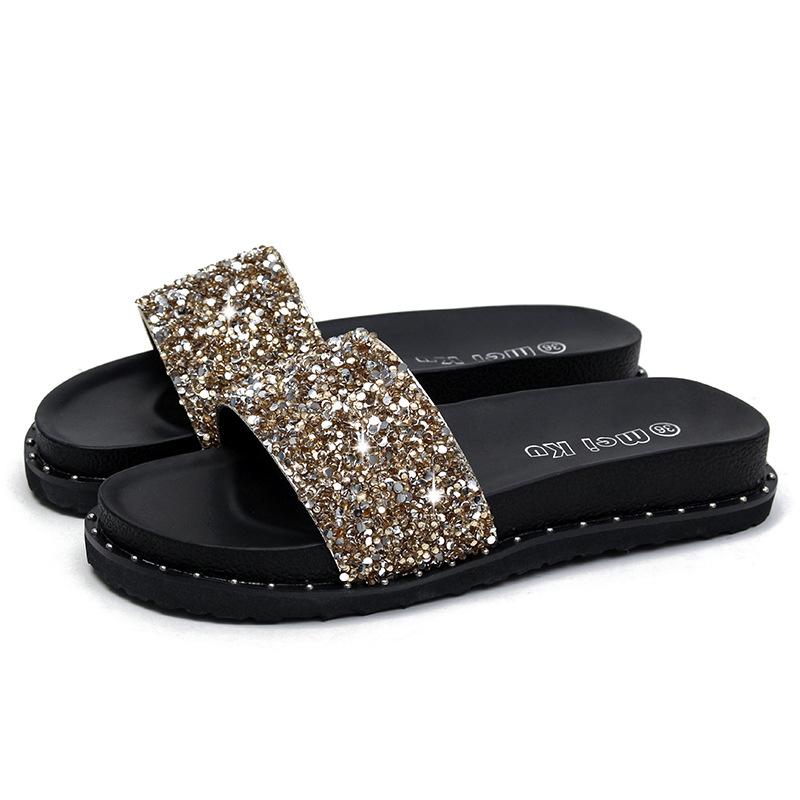 Large Size Cool Slippers Women's Summer Fashion Wear Versatile 2025 New Thick-soled Soft-soled Non-slip Travel Vacation Beach Shoes