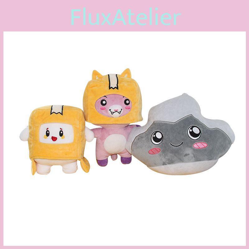 Adorable Lankybox Boxy Foxy Rocky Plush Soft Stuffed Toy Kids Game Figure Doll