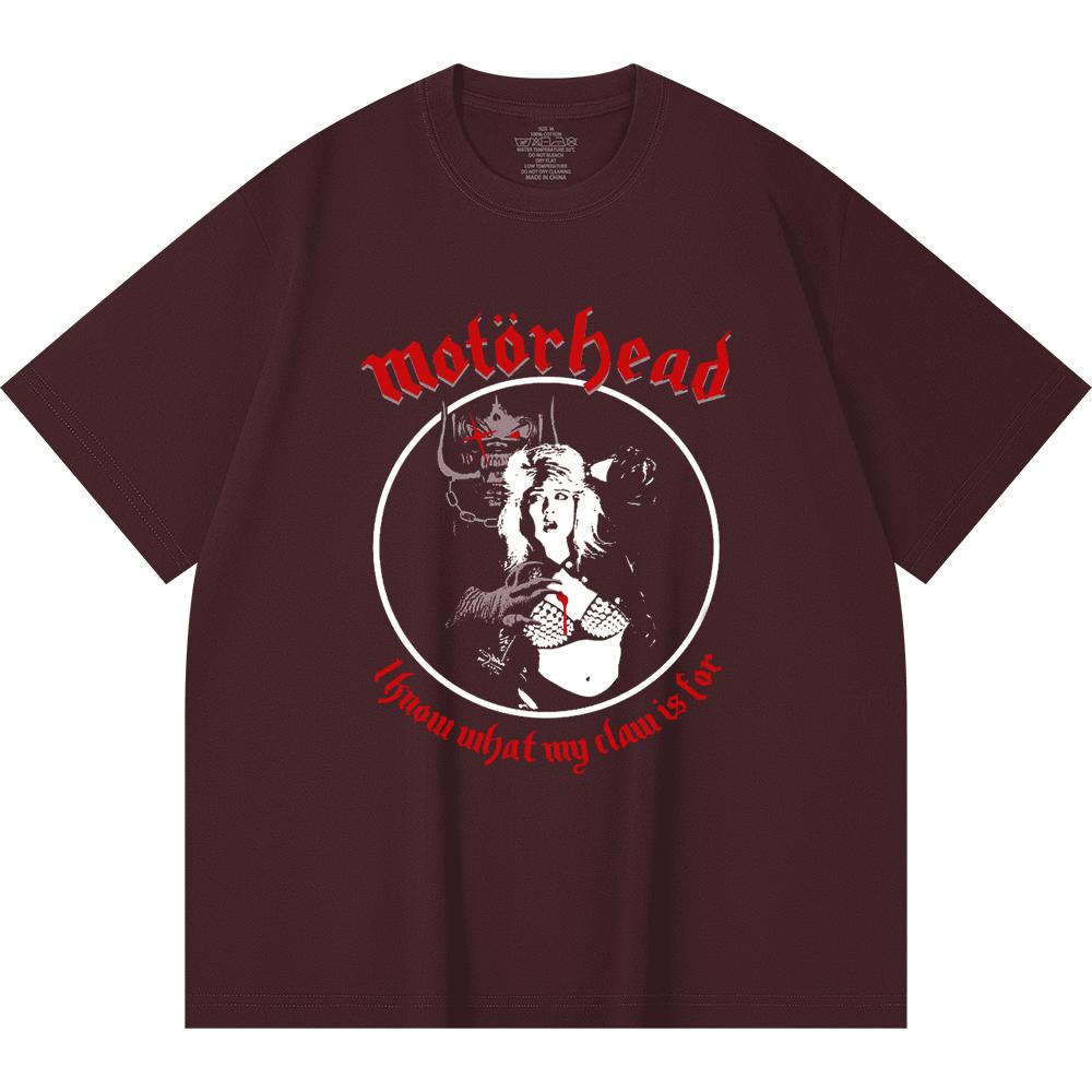 230 Gsm %100 Pamuk Heavy Metal Tişört Rock Grubu Popüler Müzik Baskılı Unisex Ağır Pamuk Tişört