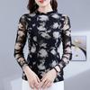 Versatile Printed Long-Sleeve Casual T-Shirt for Middle-Aged Women - Stylish Spring & Autumn Base Layer