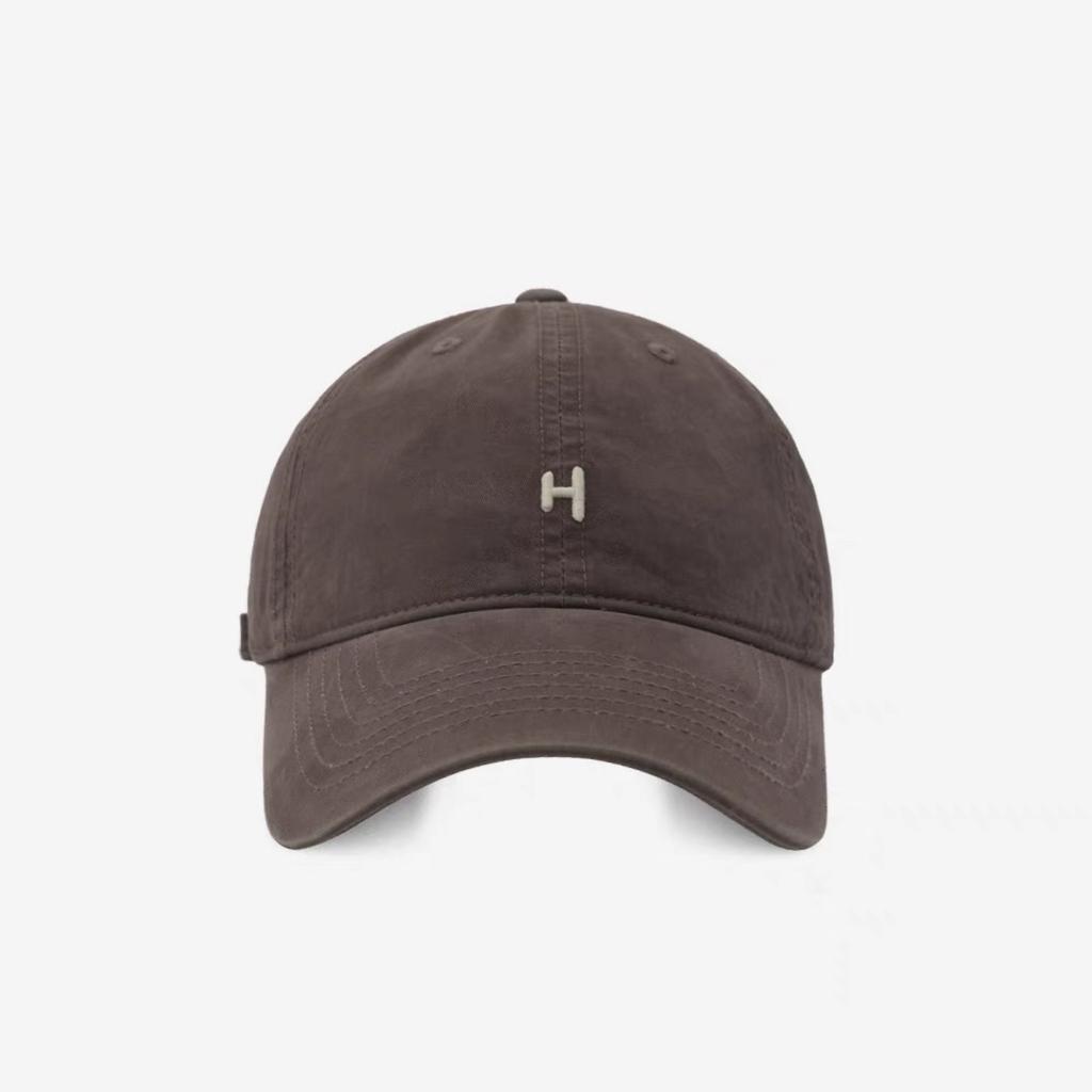 Simple and Fashionable H-letter Embroidered Baseball Cap for Both Men and Women  Summer Korean Version  Versatile Soft Top Duck Tongue
