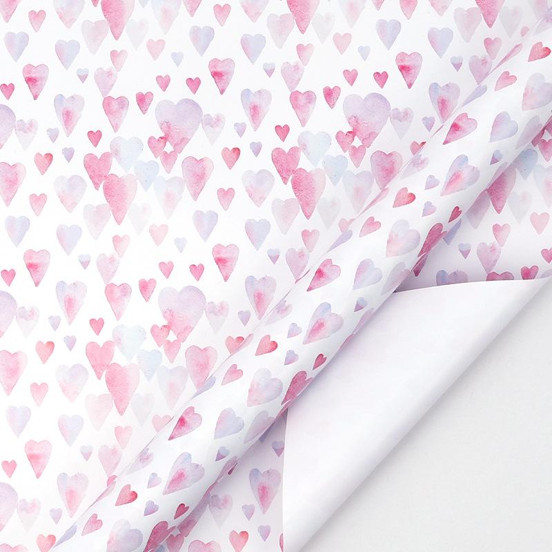 New Pink Bow Ribbon Large Birthday Gift Wrapping Paper Roll - Rainbow Ink Style