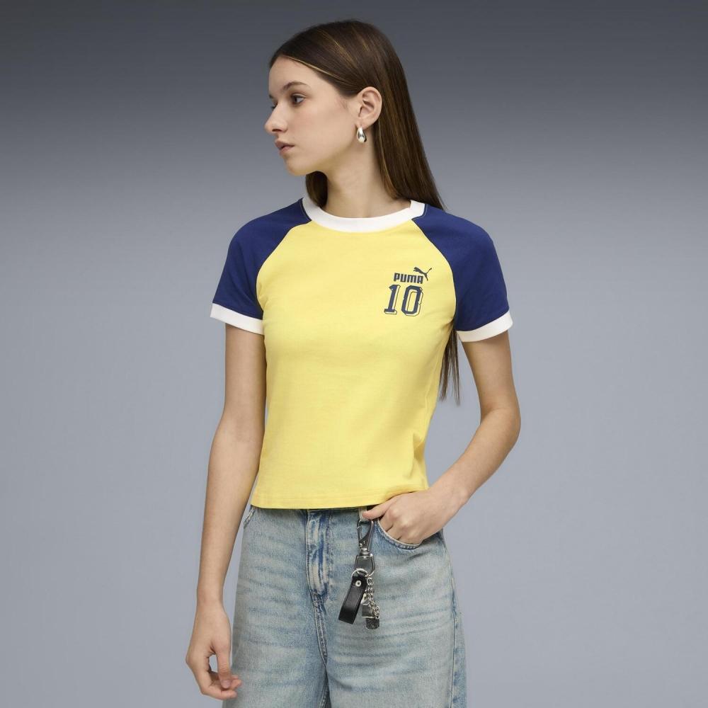 Puma W F.p.archive Slim Ringer Tee 636790 35lemon Mrg