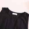 Sweet Mori Style Cotton Linen Embroidered Vest with Side Slit and Tie-Up Design