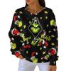 Women's Fashion Casual Gradient Christmas Print Pullover Sports Long-Sleeve Top