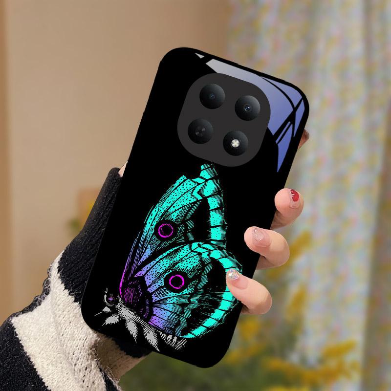 Glass Case For Xiaomi Poco M8 5G Fashion Hard PC Tempered Glass Phone Case Back Cover For Redmi Note 15 Note15 5G Funda Bumper