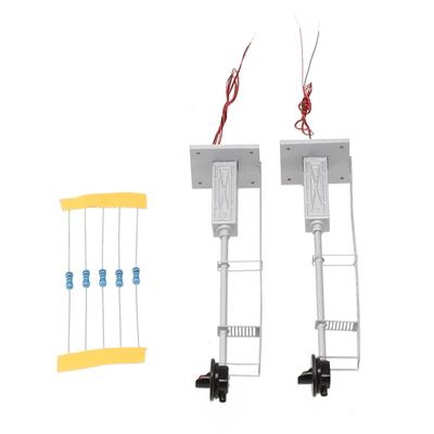 HO Scale Tri-lights Model #05 1 Pcs 20mA 3V DC Only Common Anode Signal Metal Cabinet Searchlight High Quality