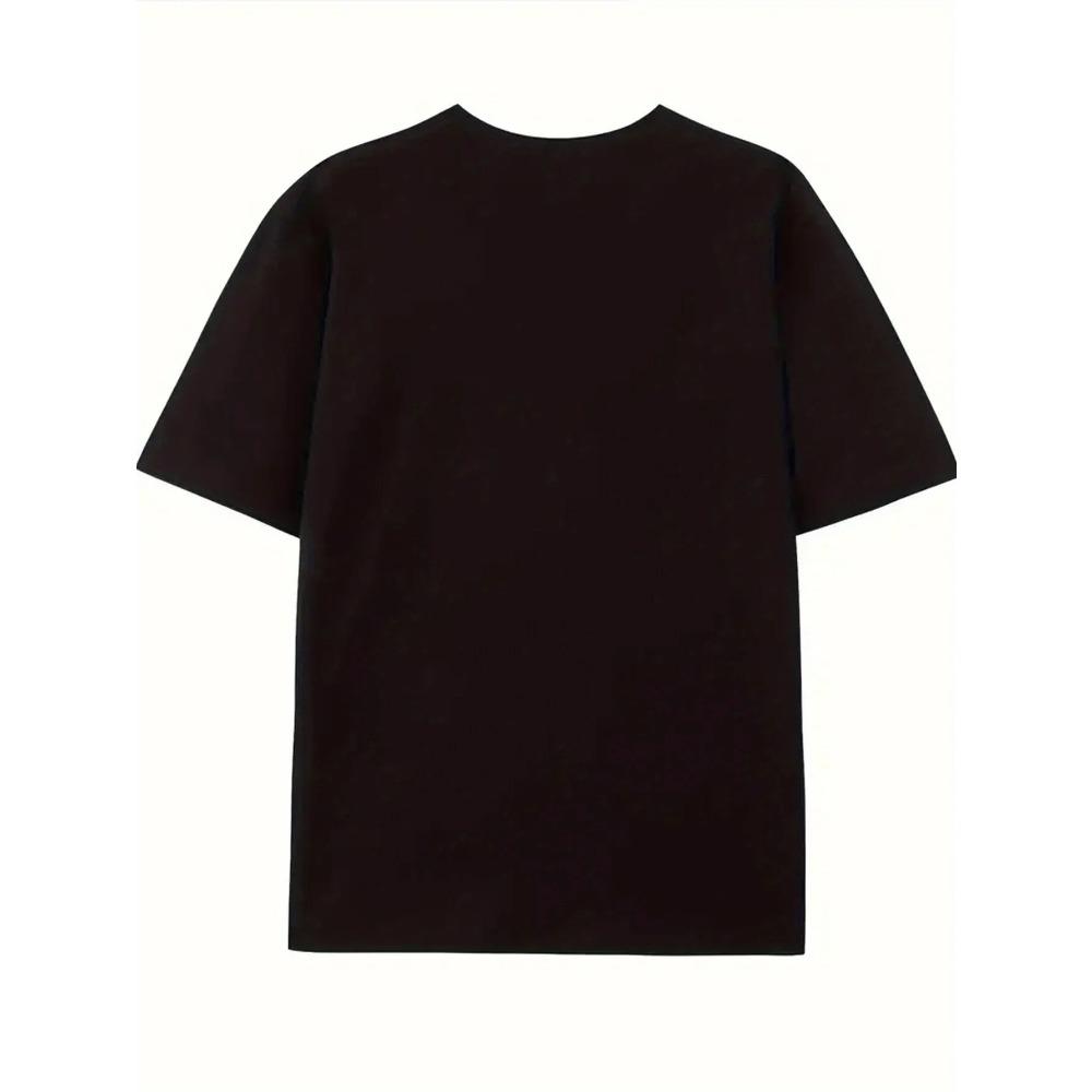 Men's Wolf Print T-Shirt - Casual Crew Neck, Short Sleeve, Ideal for Outdoor Activities \u0026 Everyday Wear