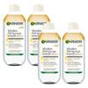 Garnier Skin Active Micellar Cleansing Water Waterproof Gentle Cleansing for Makeup, 400ml, 4 pcs