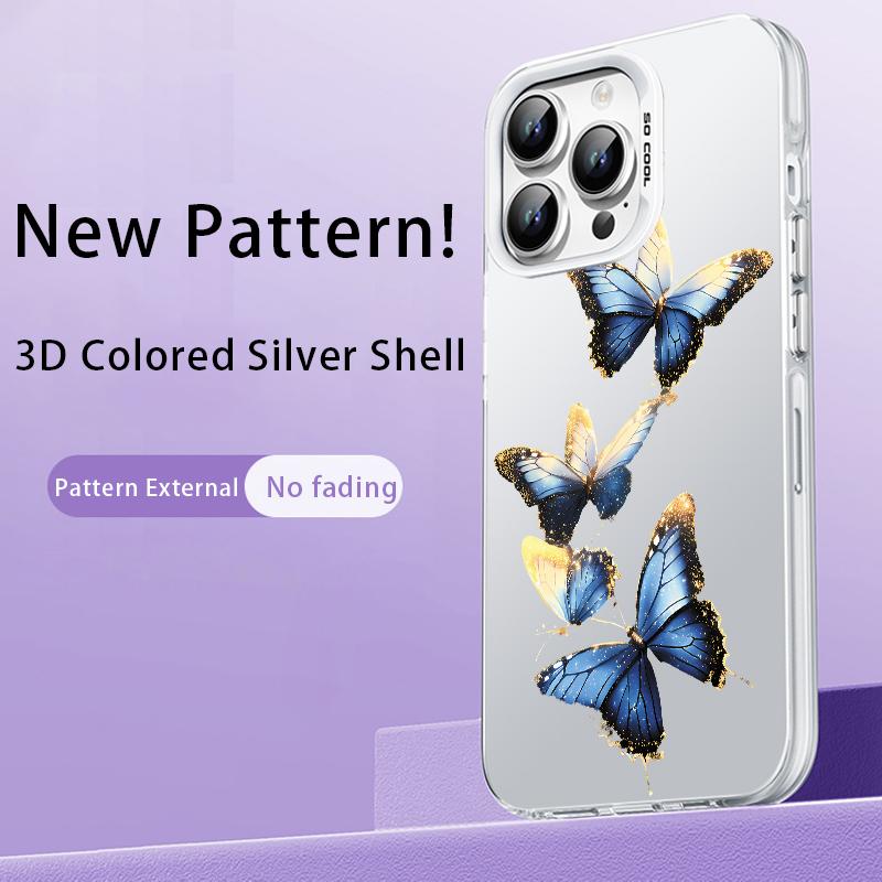 Modne etui na telefon z motywem motyla dla iPhone 16E 16 15 14 13 12 11 Pro Max XR X XS 7 8 14 15 Plus SE2 SE4 SE 2022 2020 2025 Pokrowiec