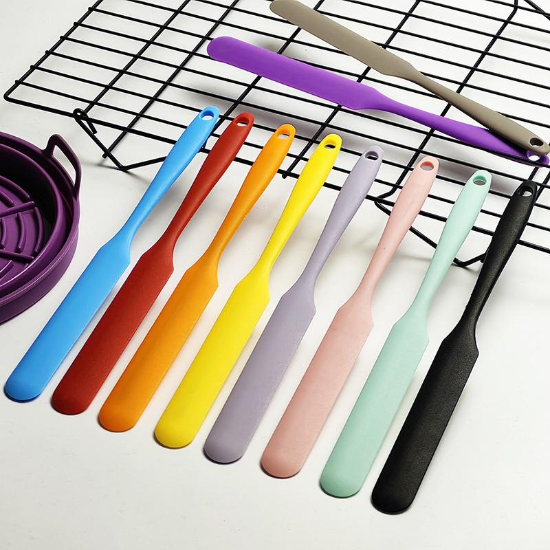 Silicone Long Scraper Cream Long Knife Scraper Cake Making Small Accessories Silicone Spatula Baking Tools For Cakes