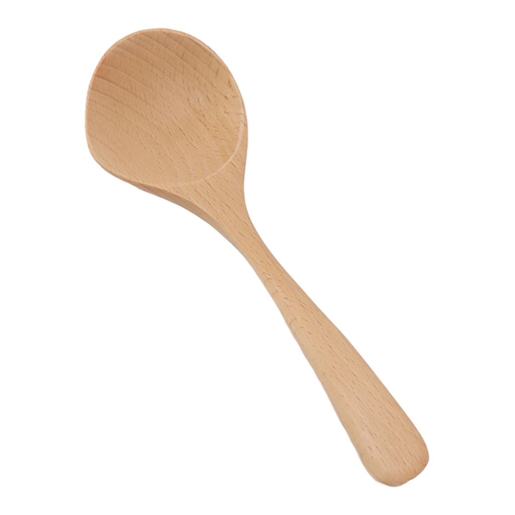 Wooden Soup Spoon Fine Polishing Handcrafted High Temperature Resistant Long Handle Wooden Spoons for Restaurant