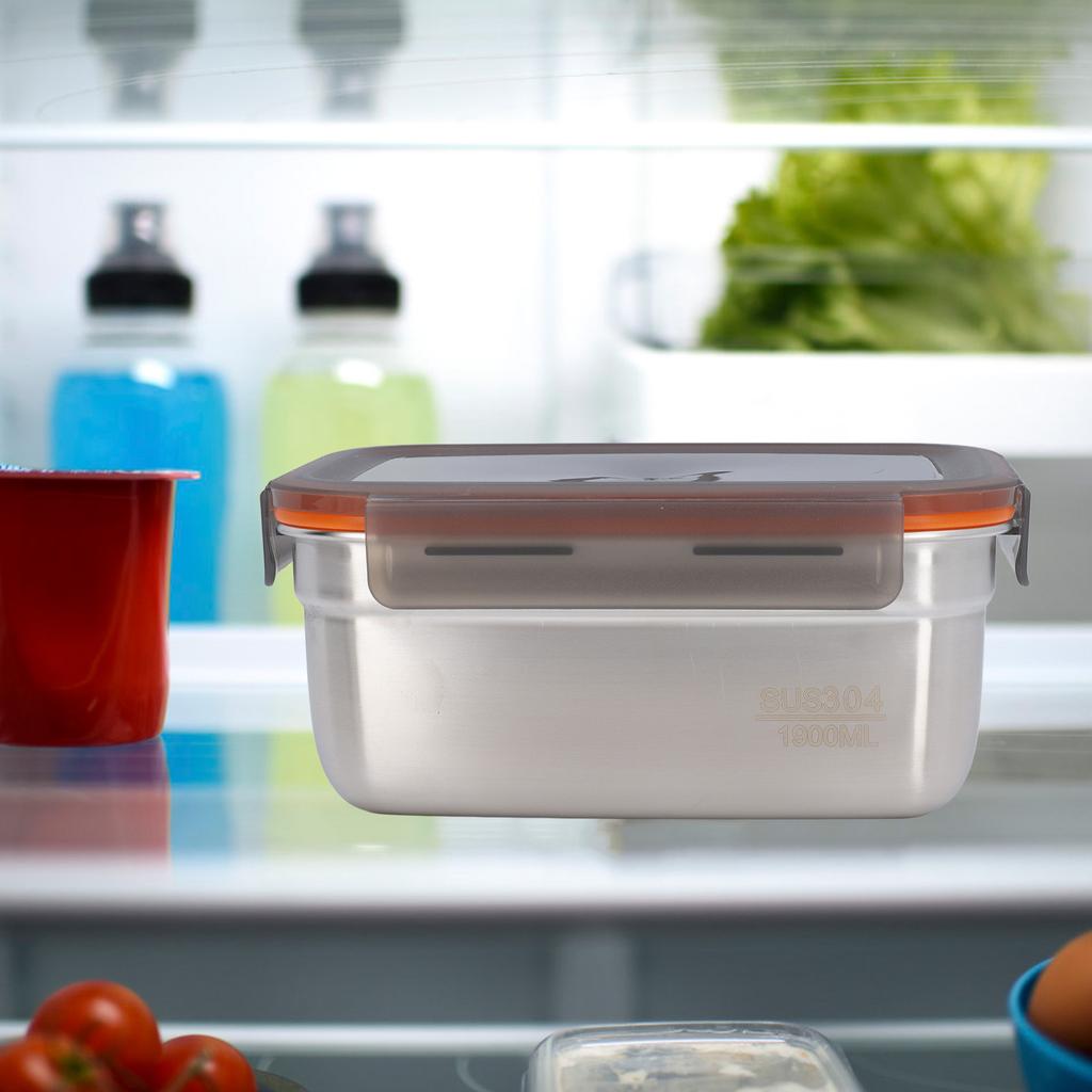 Stainless Steel Food Storage Container Multipurpose Safe Eco Friendly Leakproof Rectangular Food Storage Box for Home Travel