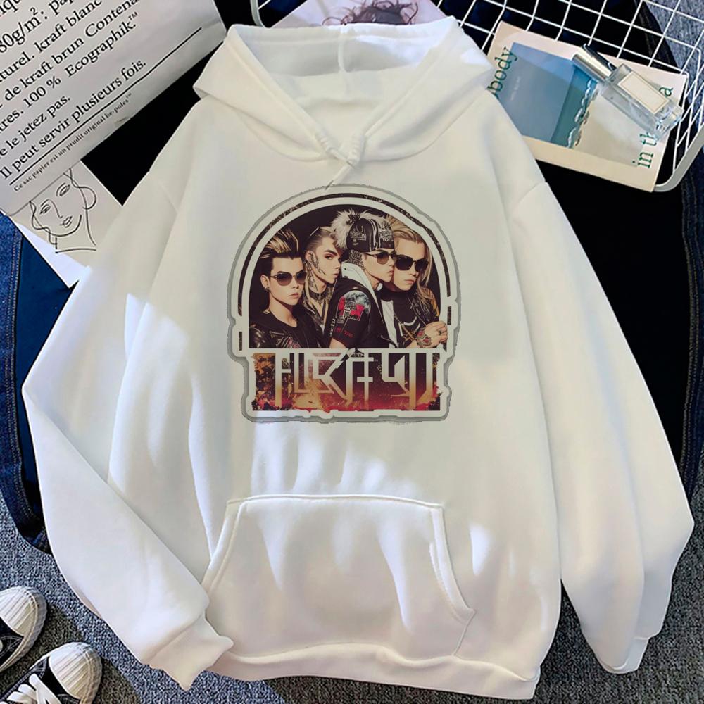 Tokio Hotel hoodies women funny graphic Korean style vintage pulls sweater female Kawaii clothing