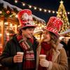 Festive Christmas Bucket Hats Funny Xmas Photo Hat Fashion Santa Claus Hat  Winter