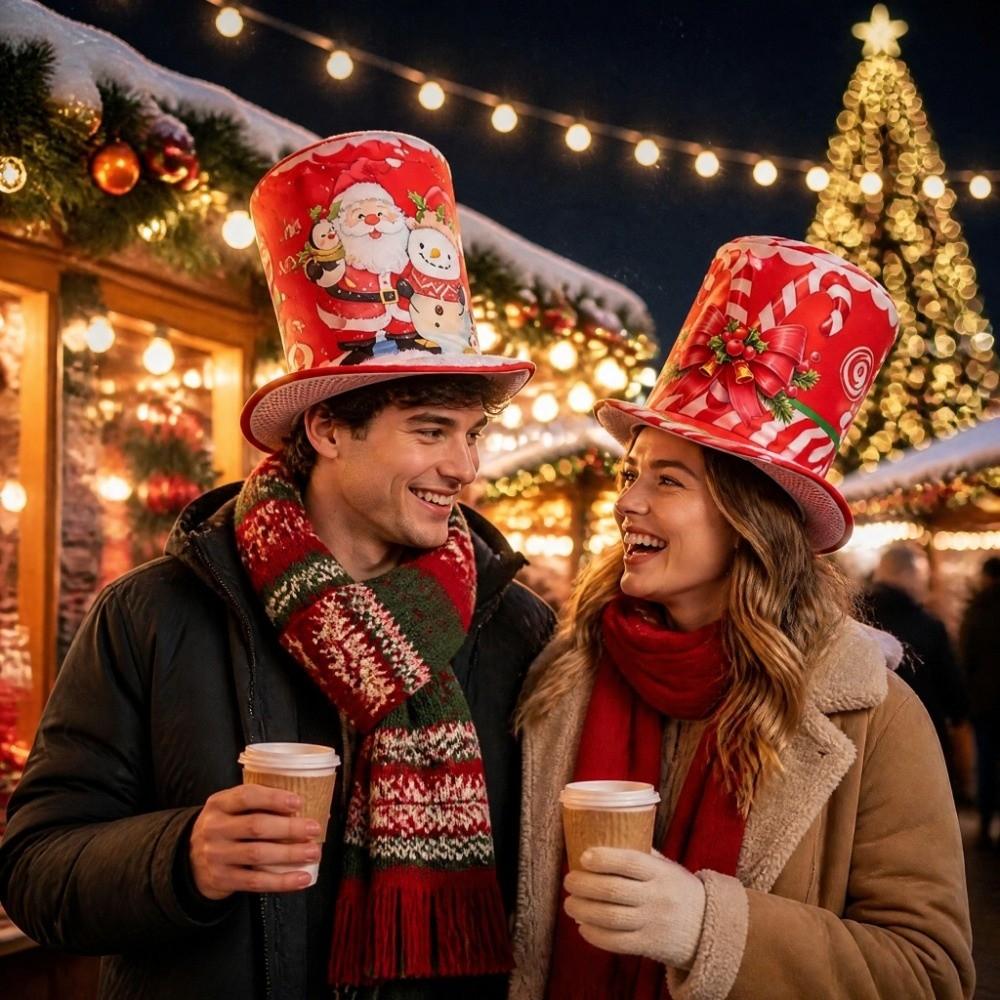 Festive Christmas Bucket Hats Funny Xmas Photo Hat Fashion Santa Claus Hat Winter