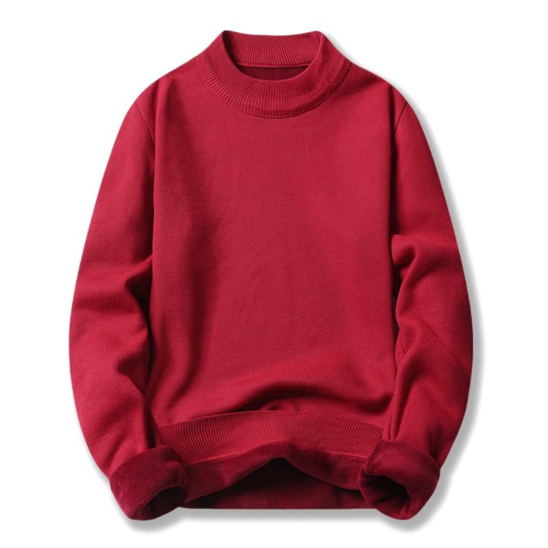 Winter New Style Half-high Collar Thickened One-piece Fleece Pullover Sweater