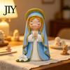 Żywa Dziewczyna Statua Urocze Figurki Żywiczne, Mini Modląca Figurka Kolekcjonerska, Figurki Małe Ozdoby do Domu Biura Biurka Wystrój Salonu
