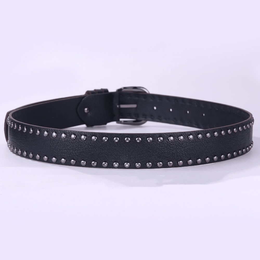 Pin buckle belt Women's high-end jeans Skirt Versatile decorative belt Solid buckle belt