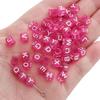 Colorful Acrylic Square Beads: English & Russian Letters for Handmade DIY Bracelets & Jewelry Accessories