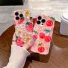 16e Oil Painting Flowers Phone Case for Apple 11, 13, 14, 15promax - Blue, Summer Fruits, Silicone