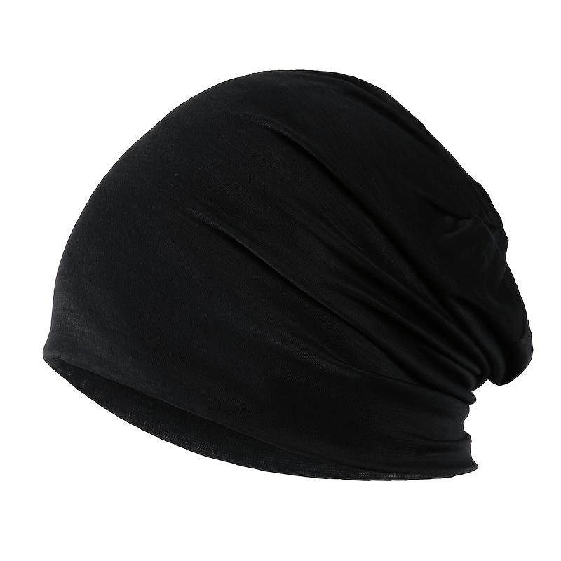 [Stretch-Mütze] Leichte Atmungsaktive Unisex Stretch-Strickmütze | Verstellbare Passform für Streetdance, Freizeitkleidung, Halloween- & Weihnachtsgeschenke schwarz