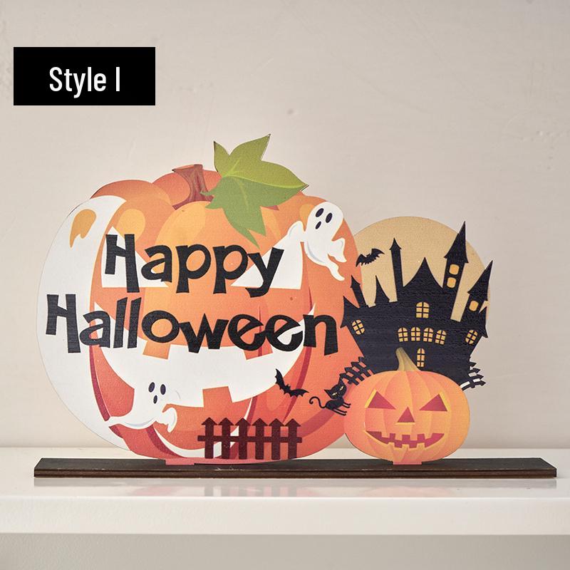 Halloween Cartoon Pumpkin Desktop Ornaments: Creative Decorations for Festive Scenes and Photo Props