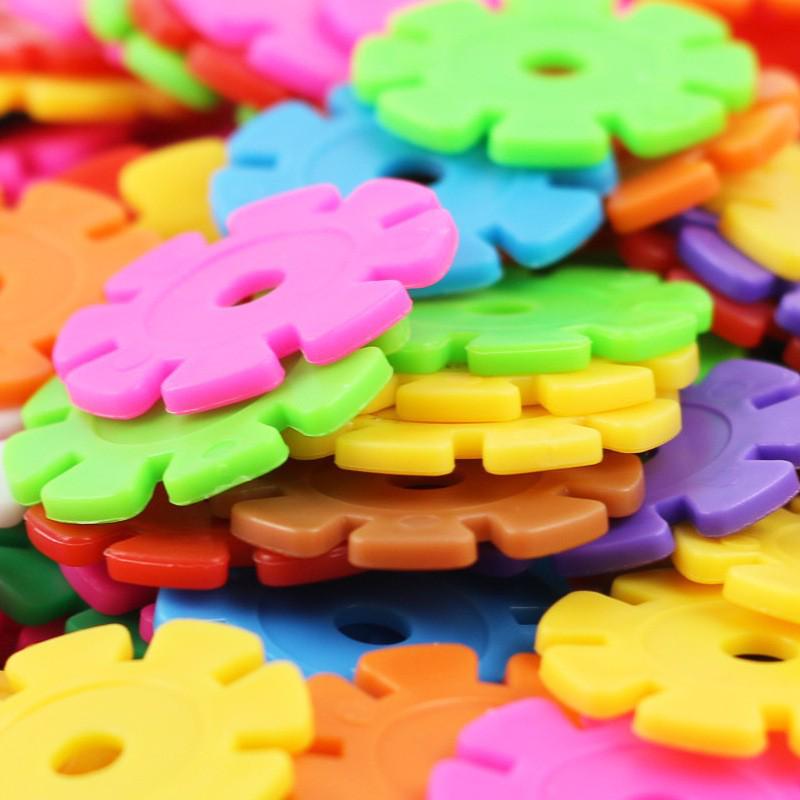 Large Snowflake Block 4cm Thickened Children's Educational Desktop Toy