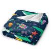 Cute Sharks Warm Soft Blanket  Airplane Travel Plush Throw Blanket Novelty Couch Bed Flannel Bedspread Sofa Bed Cover