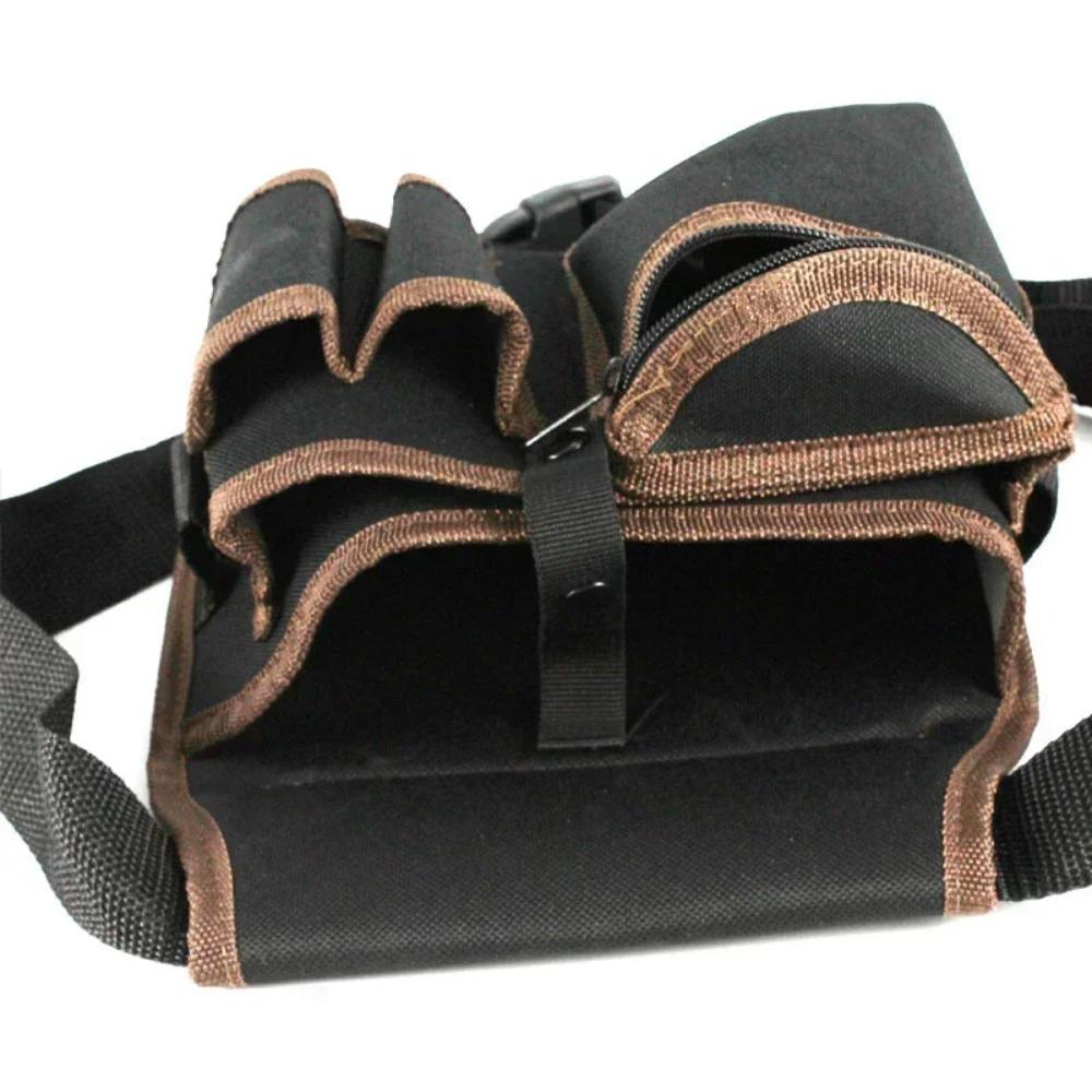 Portable Waist Tool Bag Durable Polyester Multifunction Pouch for Electrician Hardware Tools Storage