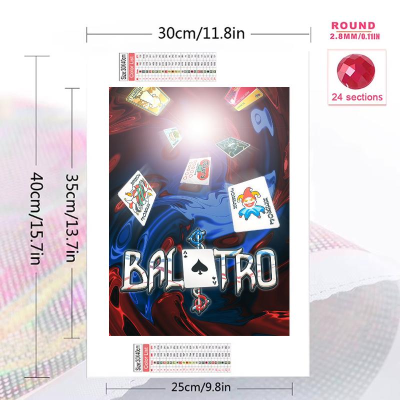 Balatro 100% Round Full Drill 5D DIY Diamond Painting Embroidery Cross Stitch Rhinestone Décor