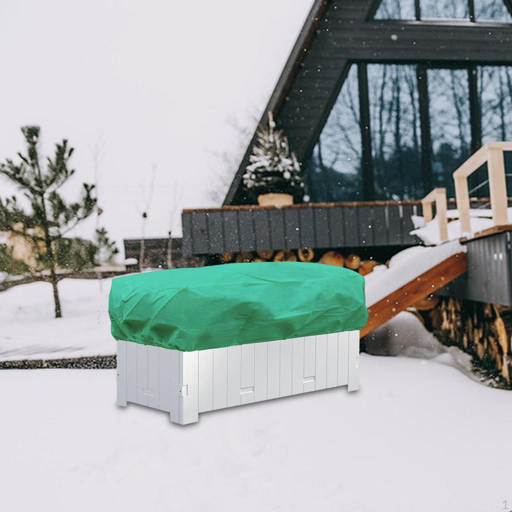 Rectangular Plant Cover Balcony Planter Box Dustproof Freeze Protection Frost Bag for Winter