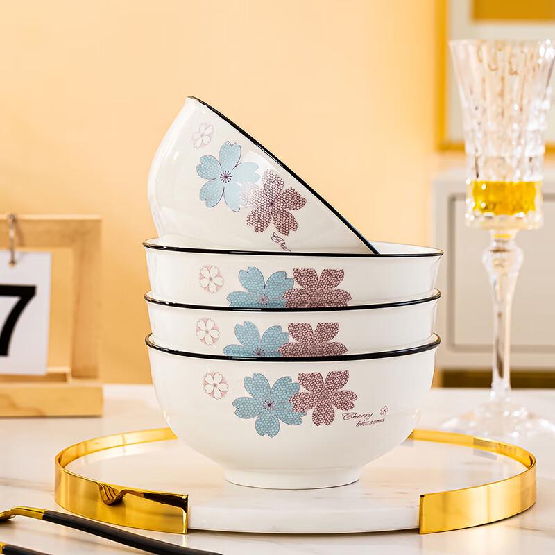 Haoya Jingdezhen European Style 6-inch Ceramic Noodle Bowl Set