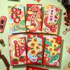 6pcs Chinese Style 2025 Snake Year Red Envelopes Traditional Good Luck Red Pocket  Bonus