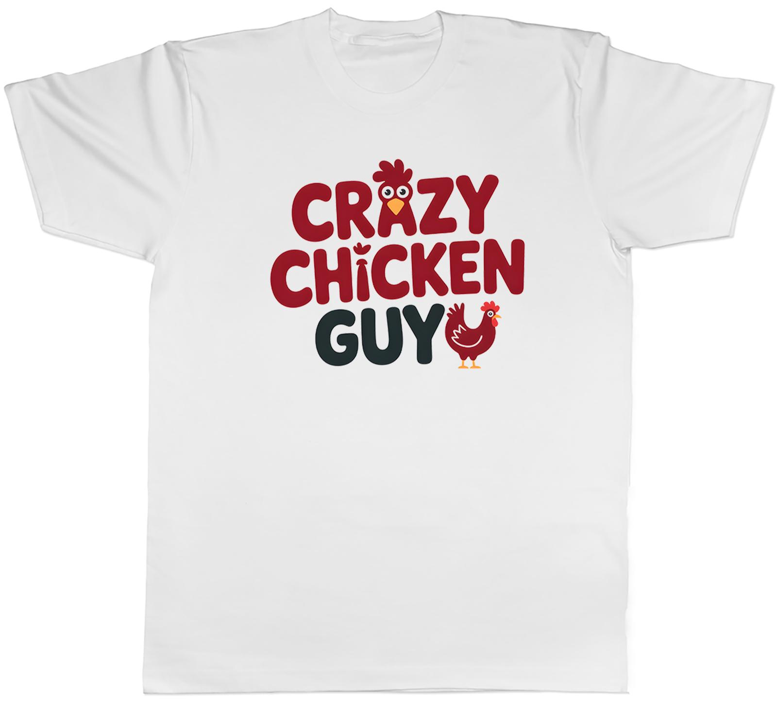 Crazy Chicken Guy Funny Unisexs TShirt Tee Gift Top S