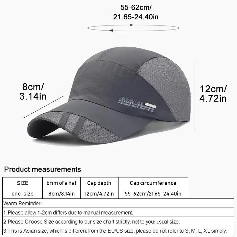 New Spring Sun Hat - Breathable Sports Baseball Cap, Outdoor Travel & Quick-Dry