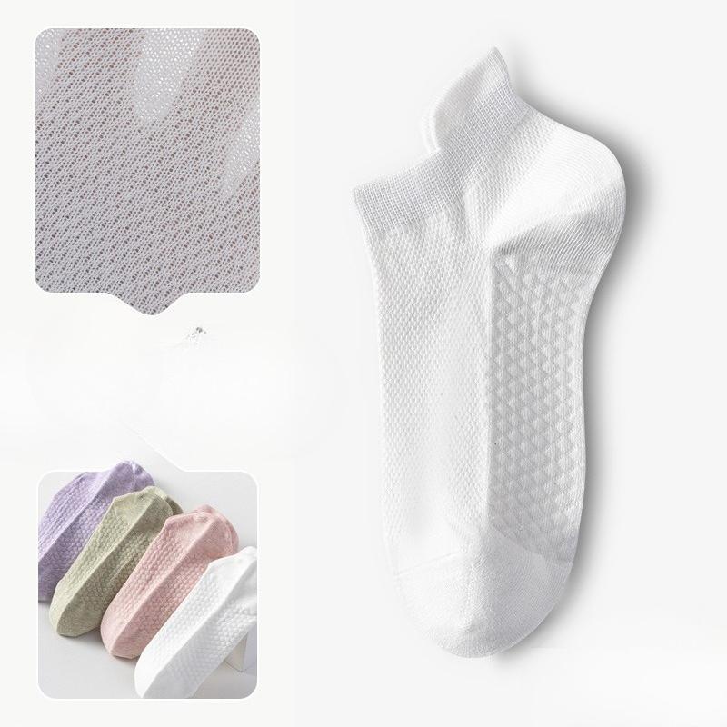 

Children s Cotton Short Socks for Summer, Lightweight, Breathable Mesh, Odor-resistant, Elastic-free, Shallow Toe, Boneless, Invisible Socks 1 pair белый