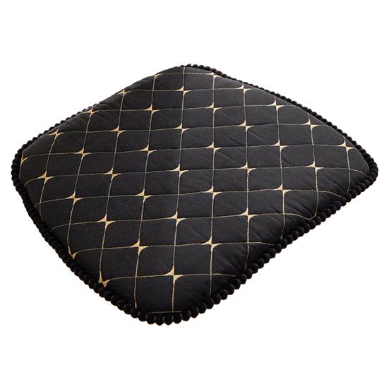 Коврик для стула Yousheng с молнией удобная подушка для сиденья легко чистится с ремешком для фиксации для дома и офиса чёрный 950₽