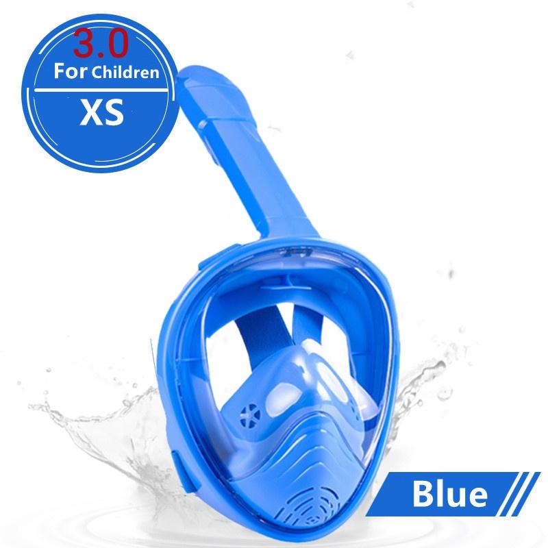 Underwater Scuba Anti Fog Face Diving Mask Snorkeling Respiratory Masks Safe Waterproof Swimming Equipment for Adult Kids