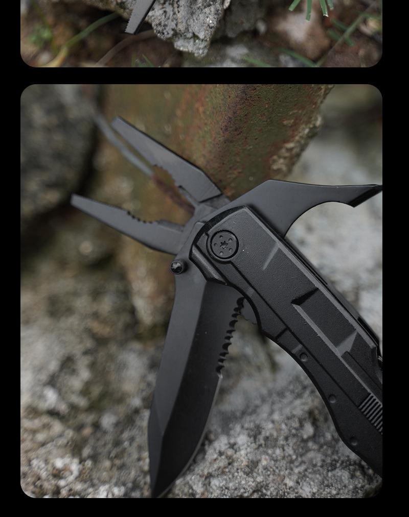 Składane przenośne wielofunkcyjne szczypce kempingowe i nóż